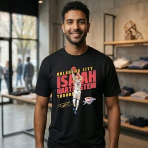 Oklahoma City Thunder Isaiah Hartenstein 2026 NBA Slant Signature T-Shirt
