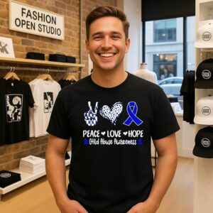 Peace Love Hope Child Abuse Awareness T-Shirt