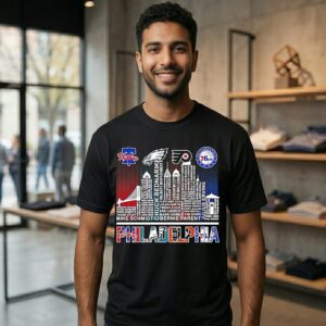 Philadelphia City Sports Players Names City Skyline 2026 T-Shirt