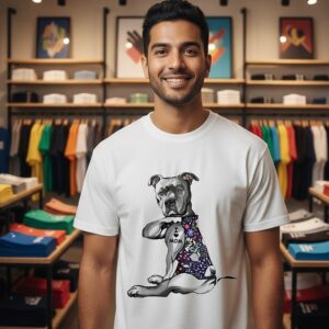 Pitbull Tattoo I Love Mom T-Shirt