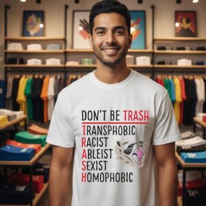 Raccoon Don’t Be Trash Transphobic Racist Ableist Sexist Homophobic T-Shirt
