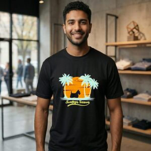 Scottish Terrier Scenery Vintage T-Shirt