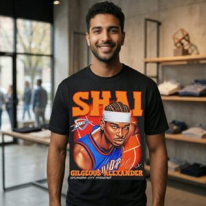 Shai Gilgeous-Alexander Okc Thunder 2026 Signature Airbrush T-Shirt