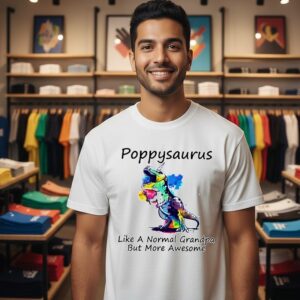 T-Rex Poppysaurus Like A Normal Grandpa But More Awesome T-Shirt