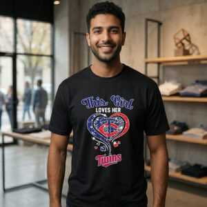 This Girl Loves Her Minnesota Twins Baseball Diamond Heart 2026 T-Shirt