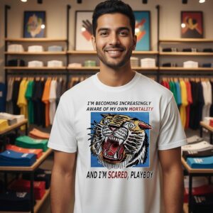 Tiger I’m Becoming Increasingly Aware Of My Own Mortality And I’m Scared Playboy T-Shirt