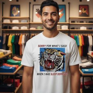 Tiger Sorry For What I Said When I Was Sleep Deprived T-Shirt