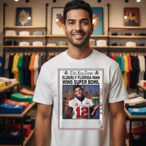 Title Bay Times Elderly Florida Man Wins Super Bowl Buccaneers 12 T-Shirt