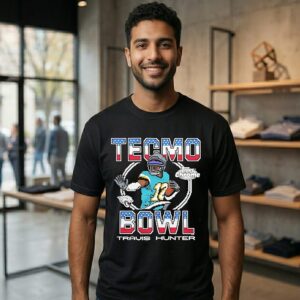 Travis Hunter Tecmo Bowl Jacksonville Jaguars Topps Chrome T-Shirt
