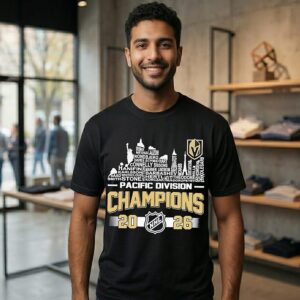 Vegas Golden Knights Pacific Division Champions City Skyline 2026 T-Shirt