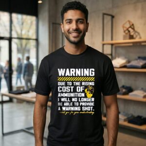 Warning Due To The Rising Cost Of Ammunition I Will No Longer Be Able To Provide A Warning Shot T-Shirt-Copy