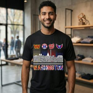 Washington City Sports Players Names City Skyline 2026 T-Shirt
