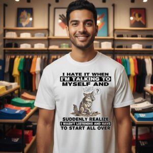 Wolf I Hate It When I’m Talking To Myself Suddenly Realize To Start All Over T-Shirt