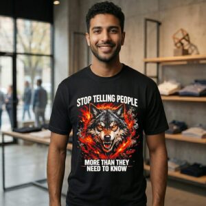 Wolf Stop Telling People More Than They Need To Know T-Shirt