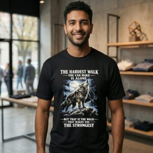 Wolf The Hardest Walk You Can Make Is Alone Makes You The Strongest T-Shirt