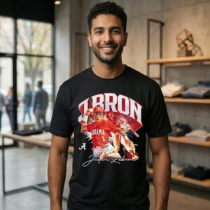 Alabama Crimson Tide Justin Lebron Player Collage Signature T-Shirt