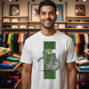 Biker Slow Life Slow Ride Graphic T-Shirt