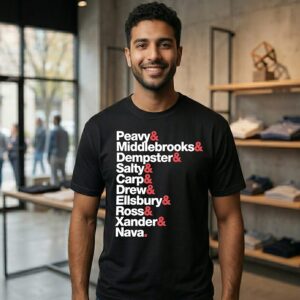 Boston Red Sox Peavy And Middlebrooks And Dempster And Salty And Salty And Carp T-Shirt