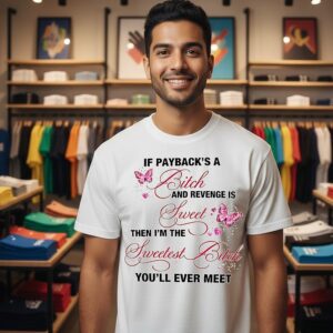 Butterfly If Payback’s A Bitch And Revenge Is Sweet Then I’m The Swetest Bitch You’ll Ever Meet T-Shirt