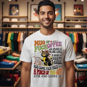 Cat Mug Of Fuckoffee One Splash Of No One Cares A Pinch Of Piss Off T-Shirt