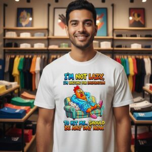 Chicken I’m Not Lazy I’m Waiting For Inspiration To Hit Me Should Be Any Day Now T-Shirt