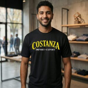 Costanza Import Export Sticker T-Shirt
