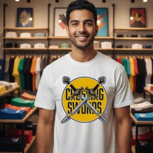 Crossing Swords Buffalo Sabres Hockey Team T-Shirt