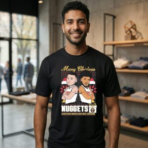 Denver Nuggets Christmas Braun And Johnson Merry Christmas T-Shirt
