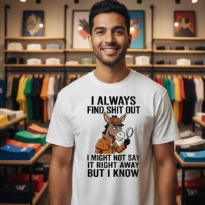 Donkey I Always Find Shit Out I Might Not Say It Right Away But I Know T-Shirt