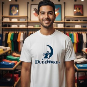 Dude Works Moon T-Shirt