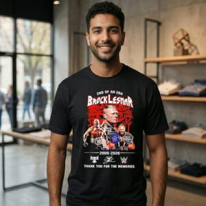End Of An Era Brock Lesnar 200 2026 Thank You For The Memories Signature T-Shirt