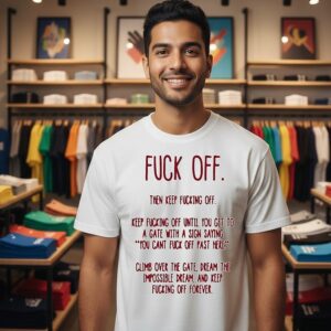 Fuck Off Then Keep Fucking Off Until You Get To A Gate You Cant Fuck Off Past Here T-Shirt