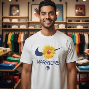 Golden State Warriors NBA Flower Graphic T-Shirt