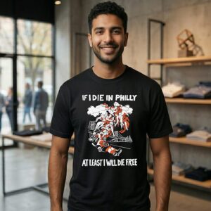 If I Die In Philly At Least I Will Die Free Philadelphia Hockey T-Shirt