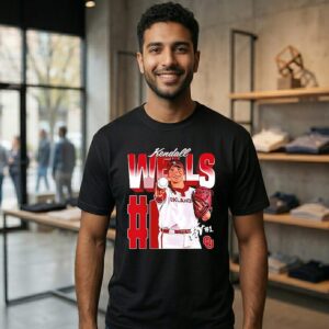 Kendall Wells #1 Oklahoma Sooners Softball Graphic T-Shirt