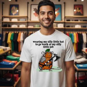 Knight Hamster Wearing My Silly Little Hat To Go Work At My Silly Little Job T-Shirt
