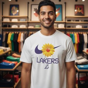 Los Angeles Lakers NBA Flower Graphic T-Shirt