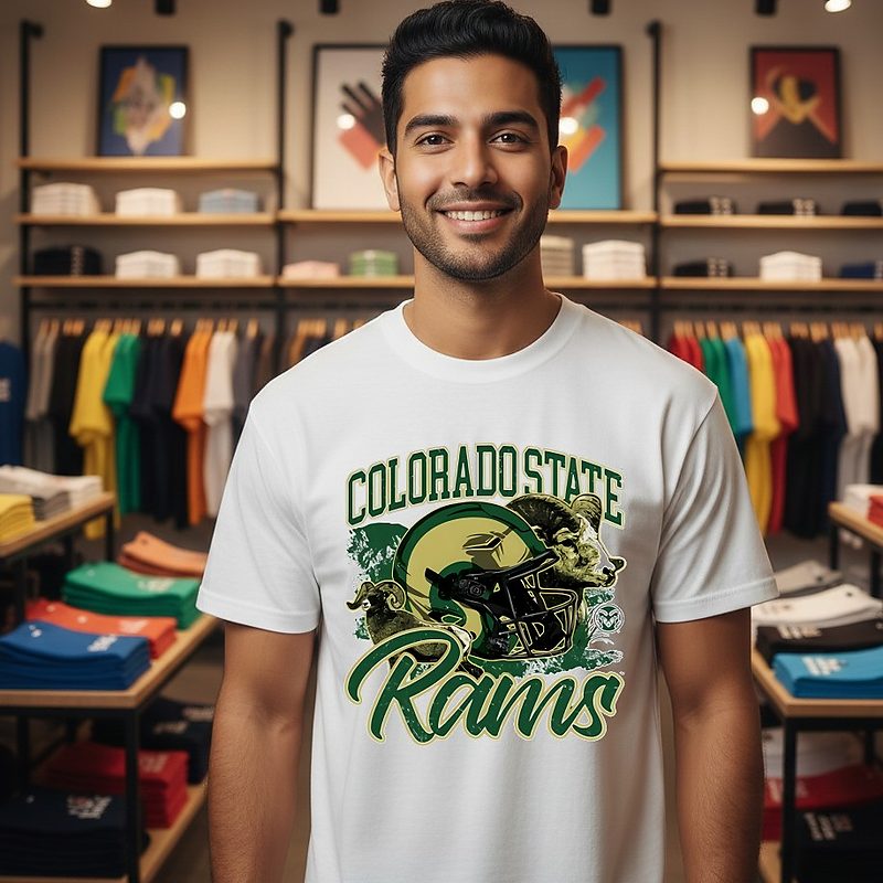 NCAA Football Colorado State Rams Vintage Helmet T-Shirt