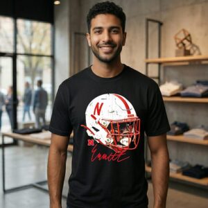NCAA Football Nebraska Cornhuskers Emmett Johnson Game Face Signature T-Shirt