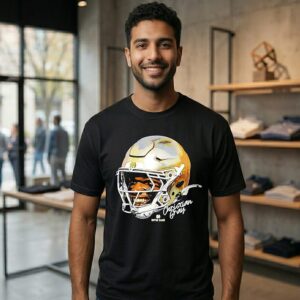 NCAA Football Notre Dame Fighting Irish Christian Gray Game Face Signature T-Shirt
