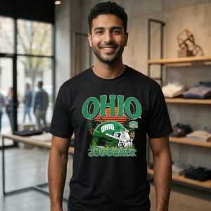 NCAA Football Ohio Bobcats Vintage Helmet T-Shirt