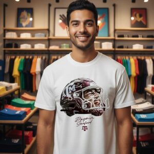 NCAA Football Texas A&m Aggies Daymion Sanford Game Face Signature T-Shirt