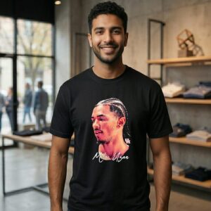 NCAA Men’s Basketball Houston Cougars Milos Uzan Game Face Signature T-Shirt