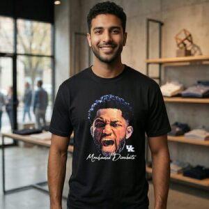 NCAA Men’s Basketball Kentucky Wildcats Mouhamed Dioubate Game Face Signature T-Shirt