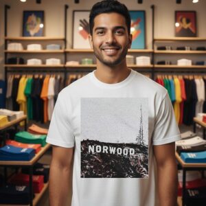 Norwood Hills Sign Hollywood Parody T-Shirt