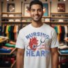 Nursing Is A Work Of Heart T-Shirt