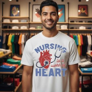 Nursing Is A Work Of Heart T-Shirt