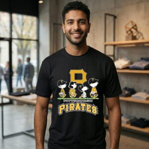 Pittsburgh Pirates Baseball X Peanuts Snoopy And Friends Abbey Road T-Shirt