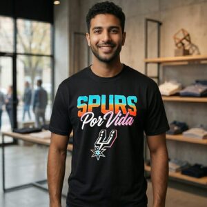 Por Vida San Antonio Spurs Logo T-Shirt