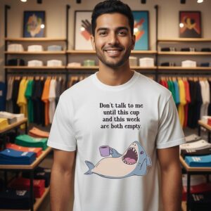 Shark Don’t Talk To Me Until This Cup And This Week Are Both Empty T-Shirt